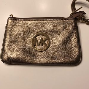 Gold MICHAEL Michael Kors Wristlet